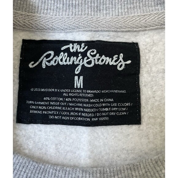 Rolling Stones Girls Medium Gray Crewneck Sweatshirt Band - Picture 6 of 8